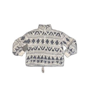 Billabong Women's Time Off Pullover Grey/White Quarter Zip Fleece Size L